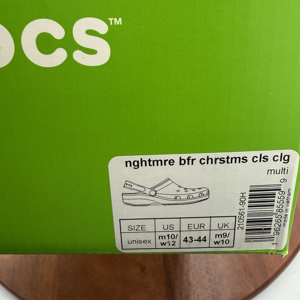 CROCS Nightmare Before Christmas Clogs Jack Skellington Disney Unisex ‎ M10/W12 - Picture 10 of 11